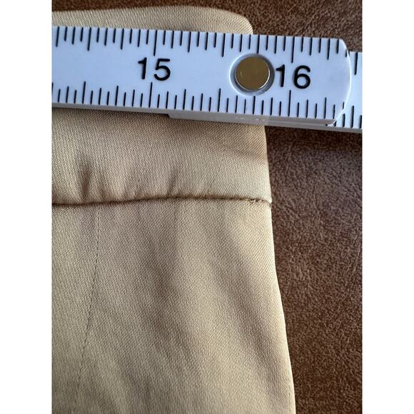 Free People Gold Silky Satin Size 12 Y2K Holiday Classic Midi Skirt - Picture 4 of 6